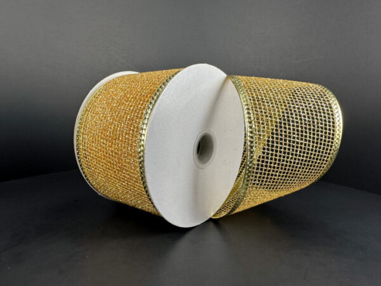 Gold Glitter Net 2.5" 10 Yards