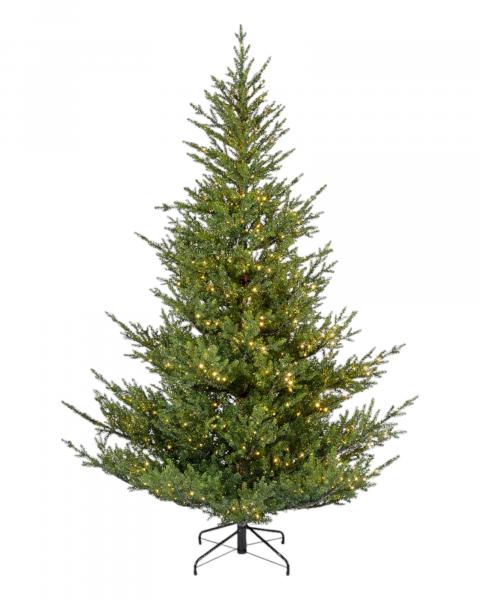 9' Norway Spruce tree with 1200 warm white micro LED lights