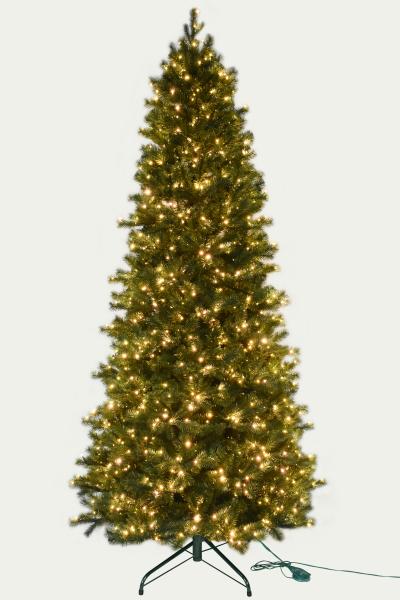 9' 18-function Starry Light Norfolk Slim Fir tree with 1700 color changing