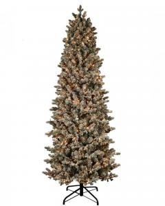 7.5' 18-function Starry Light Flocked Noble Pole Fir tree with 750 color