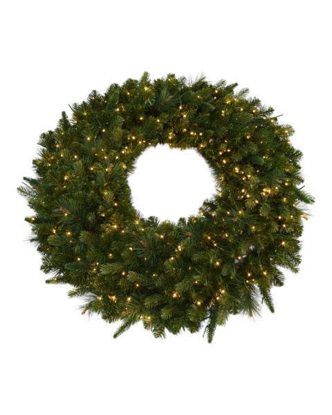 36" Bristol Pine Wreath with Warm White Lights