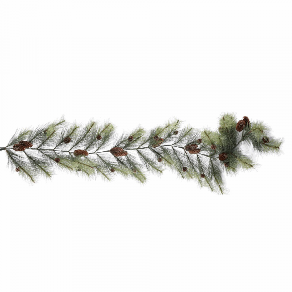 6' Pine With Cones Garland