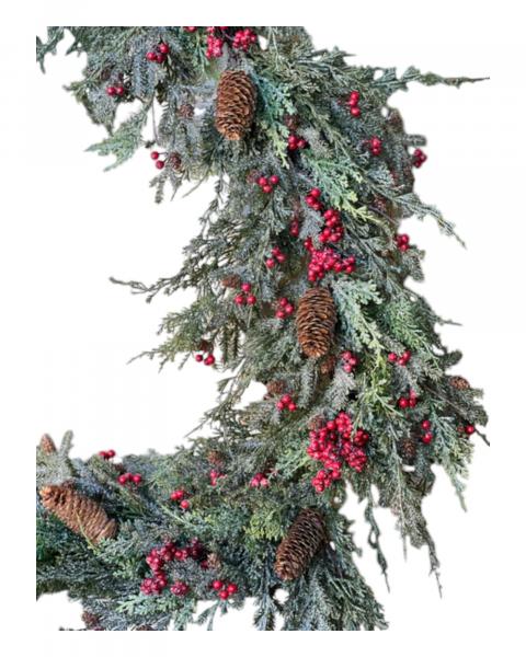 5' Berry Cedar Garland