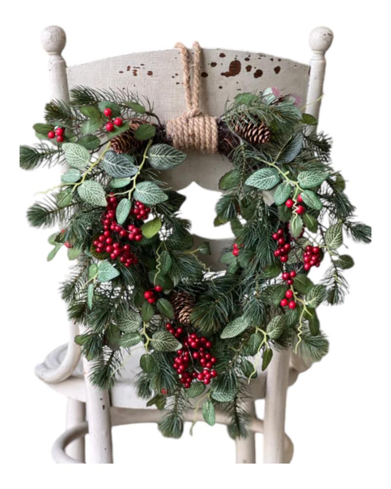 18" Elmsley Pine Berry Wreath