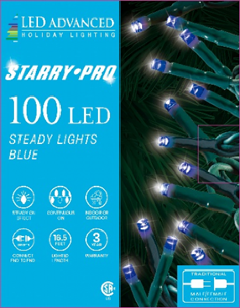 100 Lights Starry Micro LED 3mm Blue