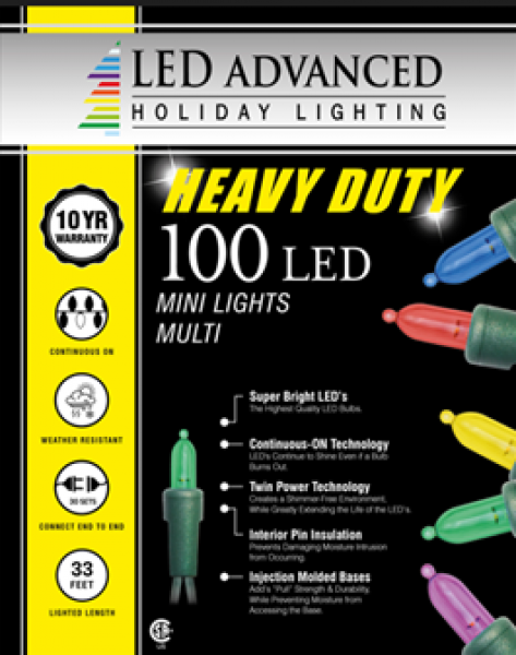 100 Lights Heavy Duty Italian Mini LED Multi