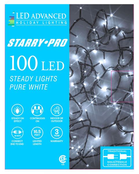 100 Lights Starry Micro LED 3mm Pure White