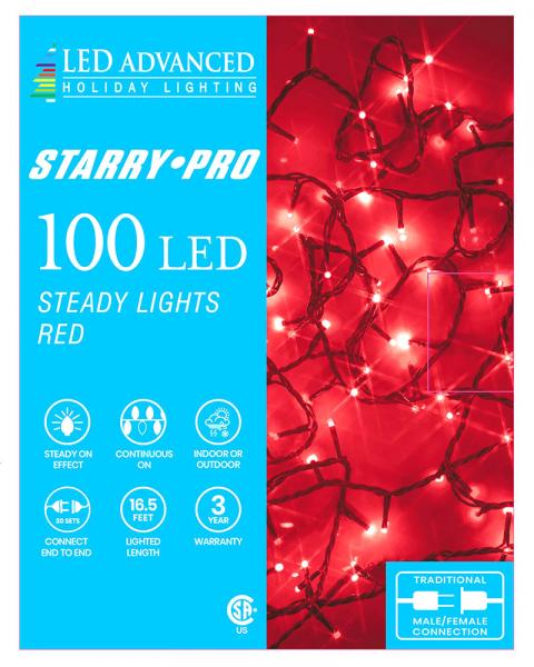 100 Lights Starry Micro 3mm Red