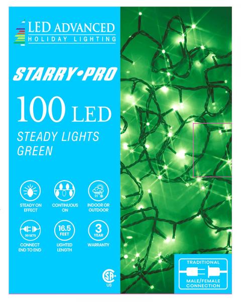 100 Lights Starry Micro LED 3mm Green