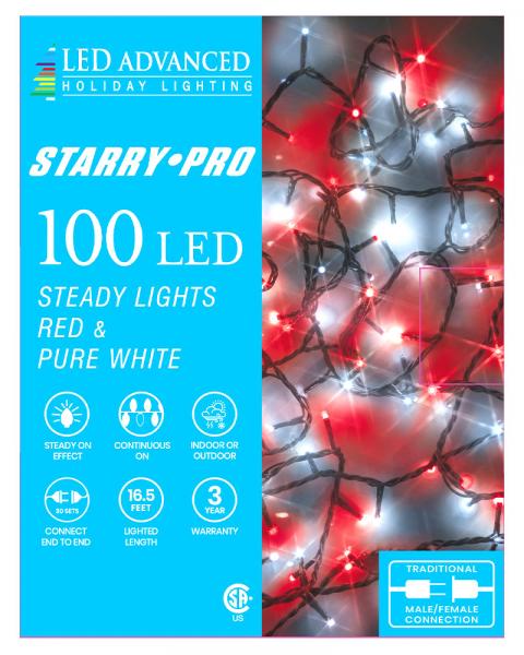 100 Lights Starry Micro LED 3mm Red/White