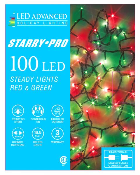 100 Lights Starry Micro LED 3mm Red/Green