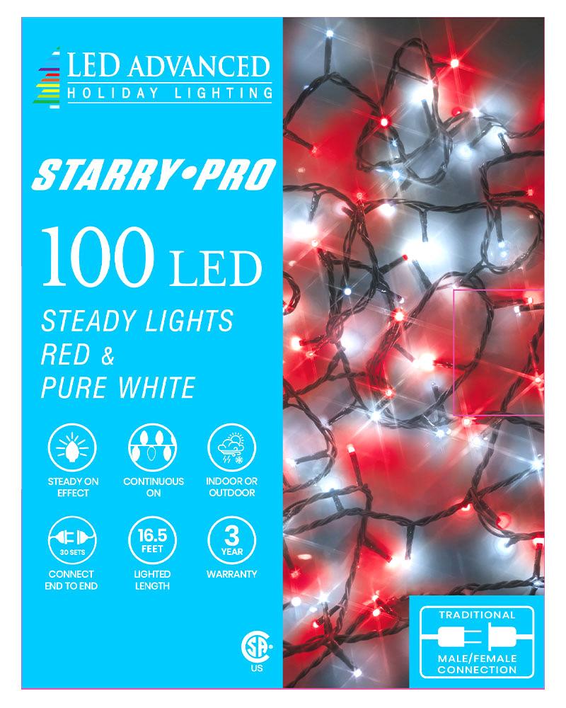 100 Lights Starry Micro LED 3mm Red/White