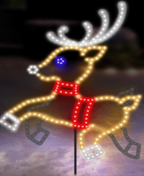 Vibrant Motion Reindeer 24" with 237 hi-intensity LED lights