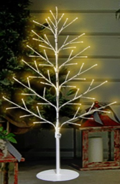 Birch Wall Tree 2 Feet With 62 Twinkling Ww Lights