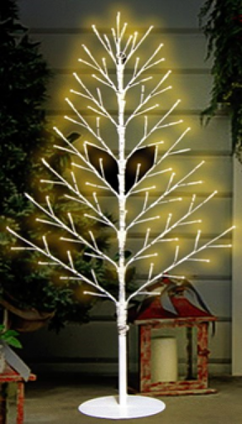 Birch Wall Tree 3 Feet With 102 Twinkling Ww Lights