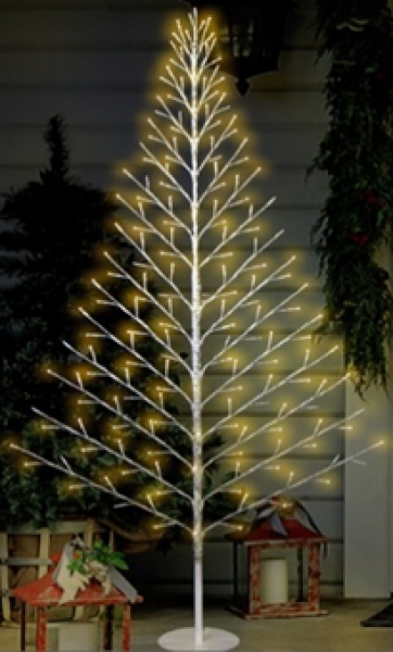 Birch Wall Tree 6 Feet With 204 Twinkling Ww Lights