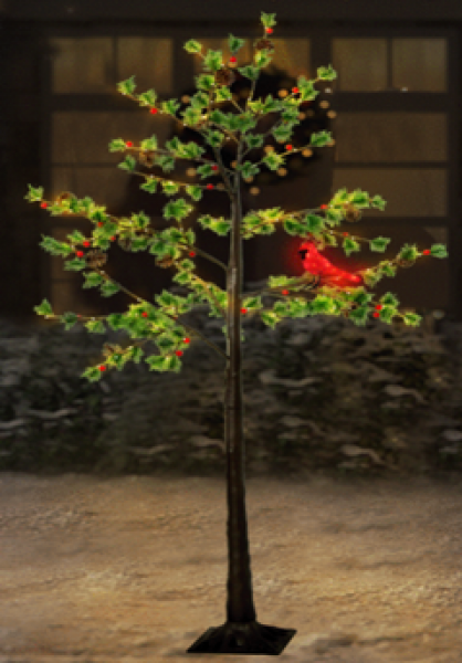 Austrian Pine Tree 6 Foot With Twinkling Ww And Red Lights