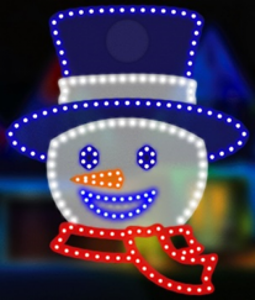 Vibrant Singing Snowman 16" With 206 Led Lights