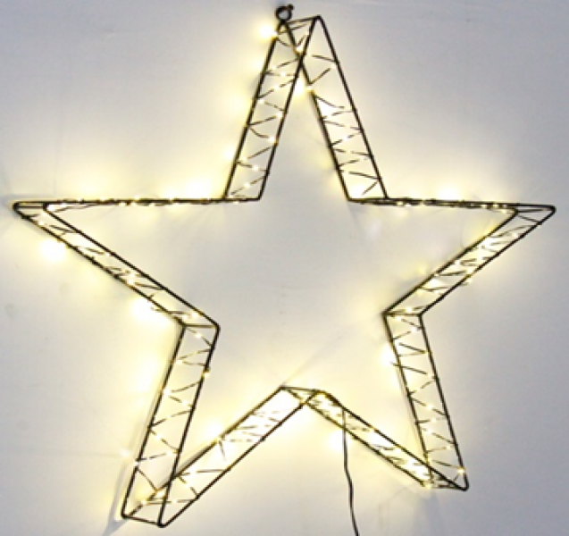 2d Star 24" With 130  Led Twinkling Ww Lights