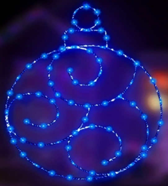 Ornament 24" With Blue LED Lights