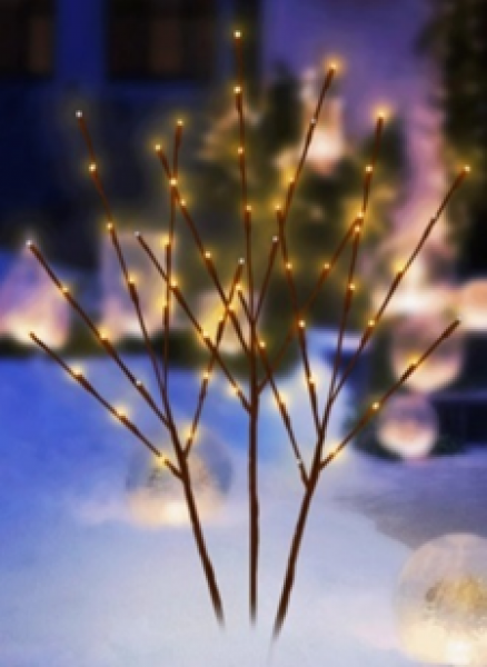 Twig Branches 3 Pack 30" With Warm White LED Lights