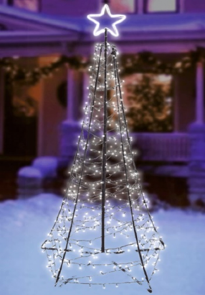 Starry Spire Tree 12 Foot With  Pure-white Led Lights