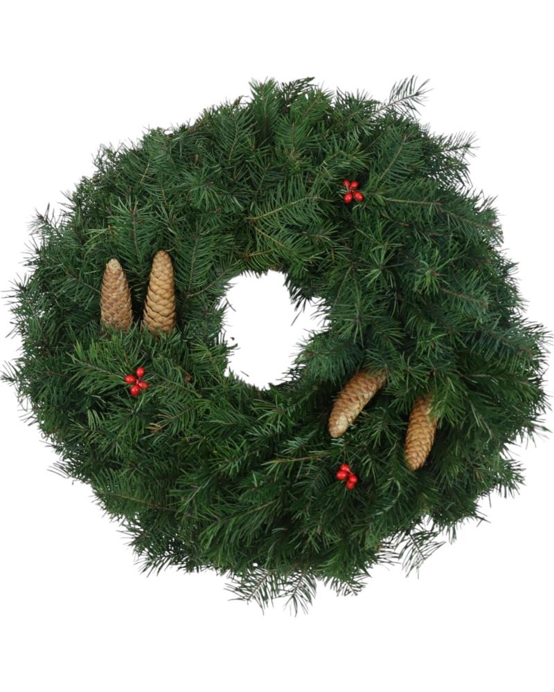 Wreath Decorated Doug Fir 12"