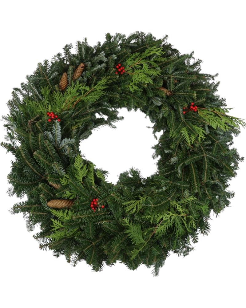 Wreath Dec Fraser Fir/cedar 20"