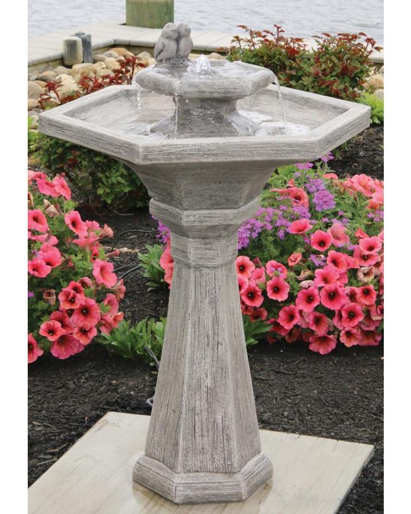 Bird Bath Chelsea Rustic Hex
