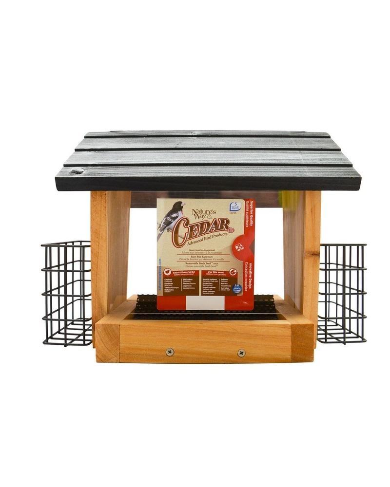 3 Qt Hopper Feeder W/suet Cages