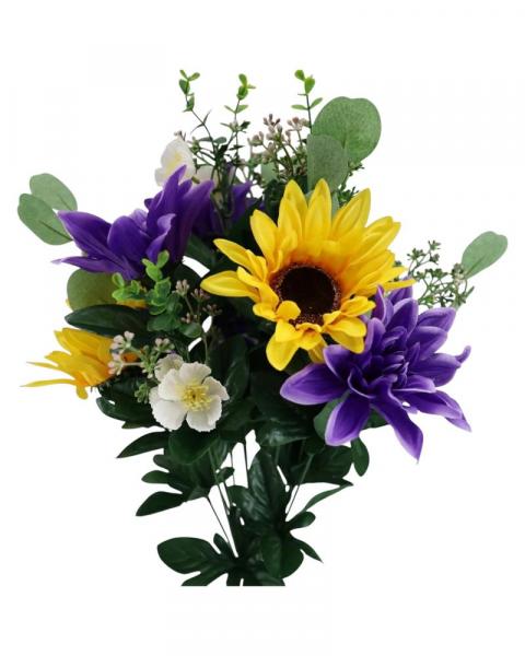 Sunflower Dahlia Bush 21" Purple/Yellow