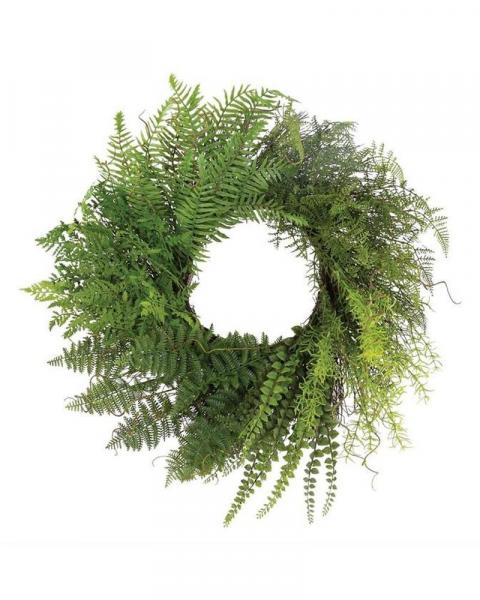 Mixed Fern Wreath 28"
