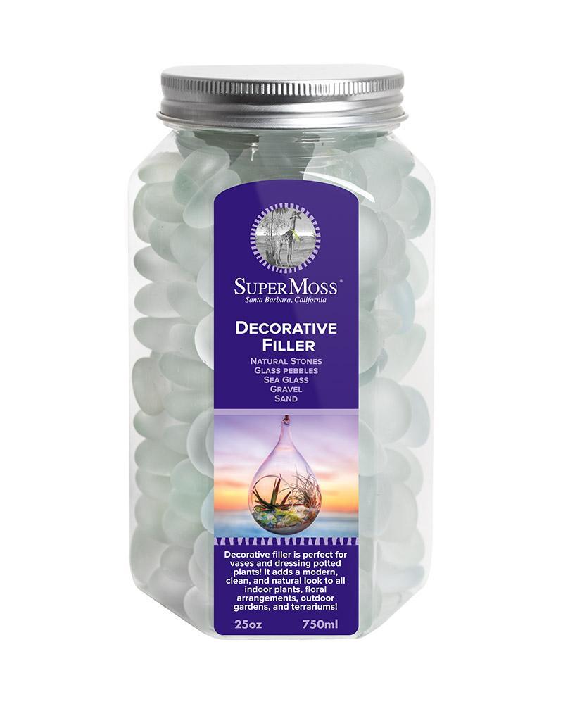 Glass Pebbles 25oz Frosted White