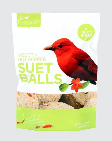 Suet Ball Insect/hot Pepper 6pk