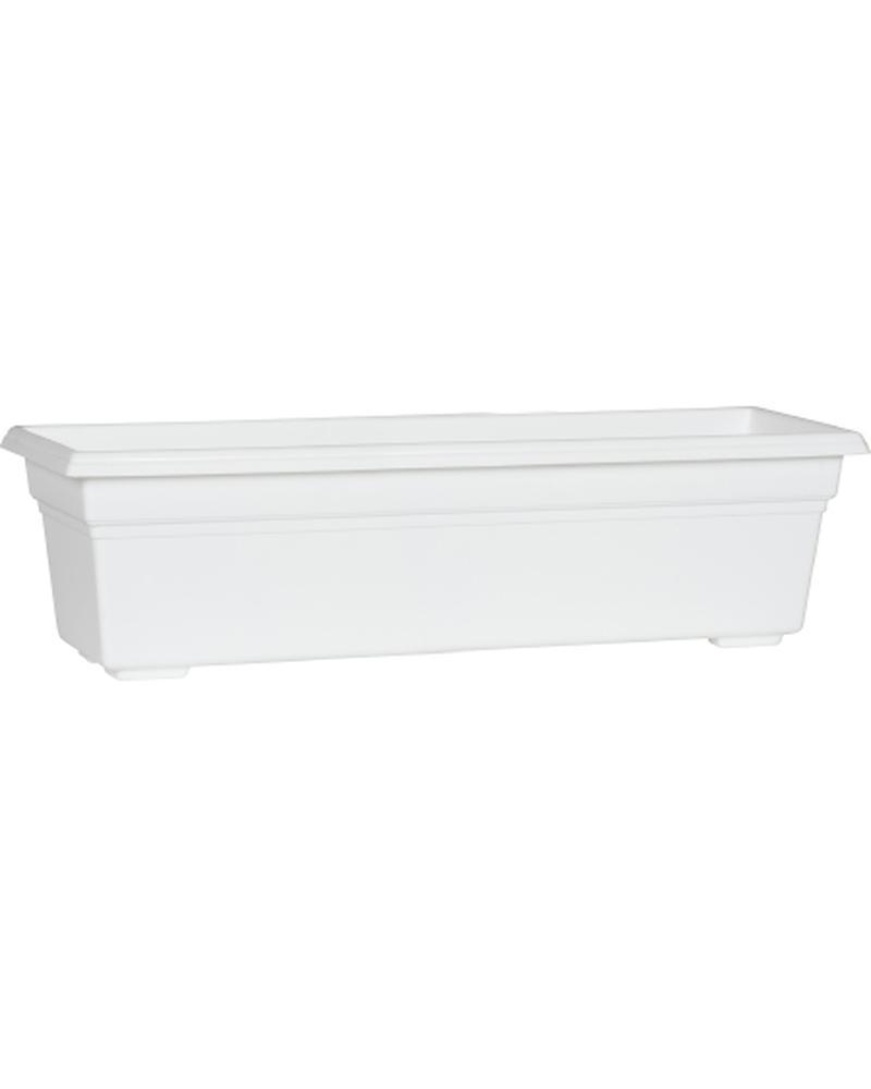 Novelty 24" White Countryside Flower Box Planter