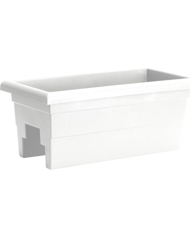 Novelty 24" Countryside Over The Rail Planter White