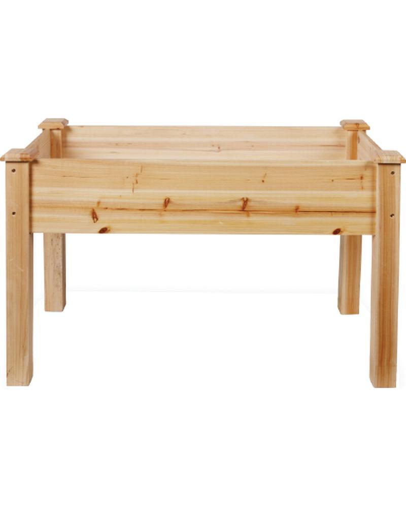 Terra Home 48" Wood Elevated Garden Planter Natural
