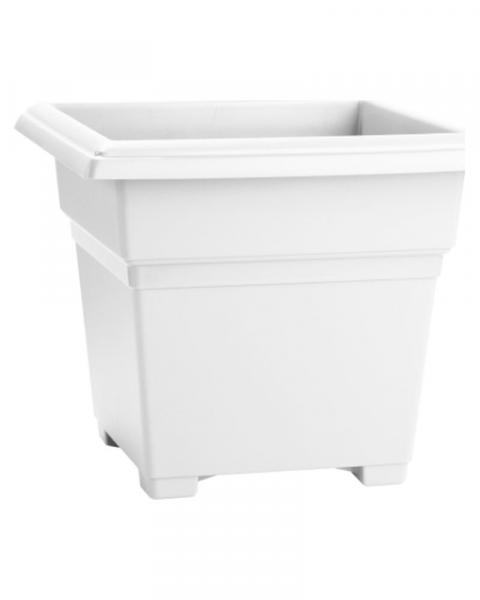 Novelty 14" Square White Countryside Tub Planter