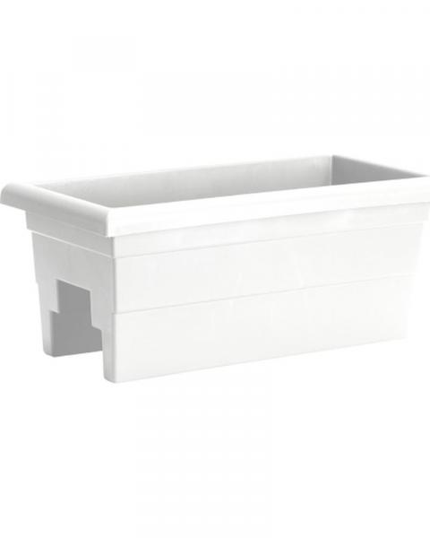 Novelty 24" Countryside Over The Rail Planter White