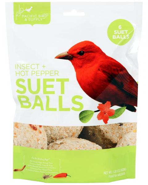 Insect and Hot Pepper Suet Balls 6pk