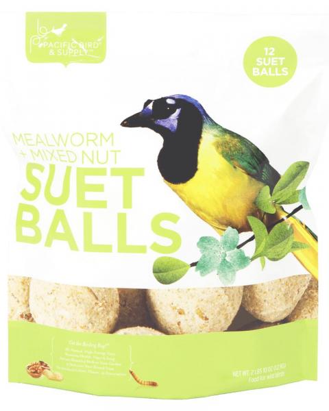 Mealworm and Mixed Nut Suet Balls 12pk