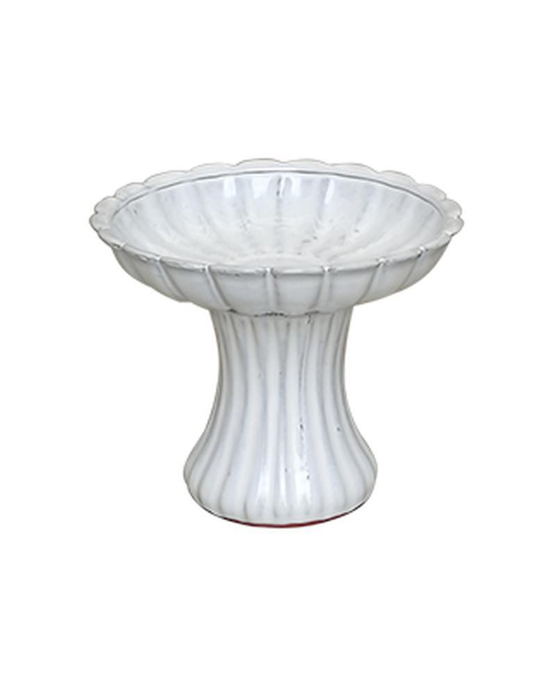 Blossom Birdbath 10" White