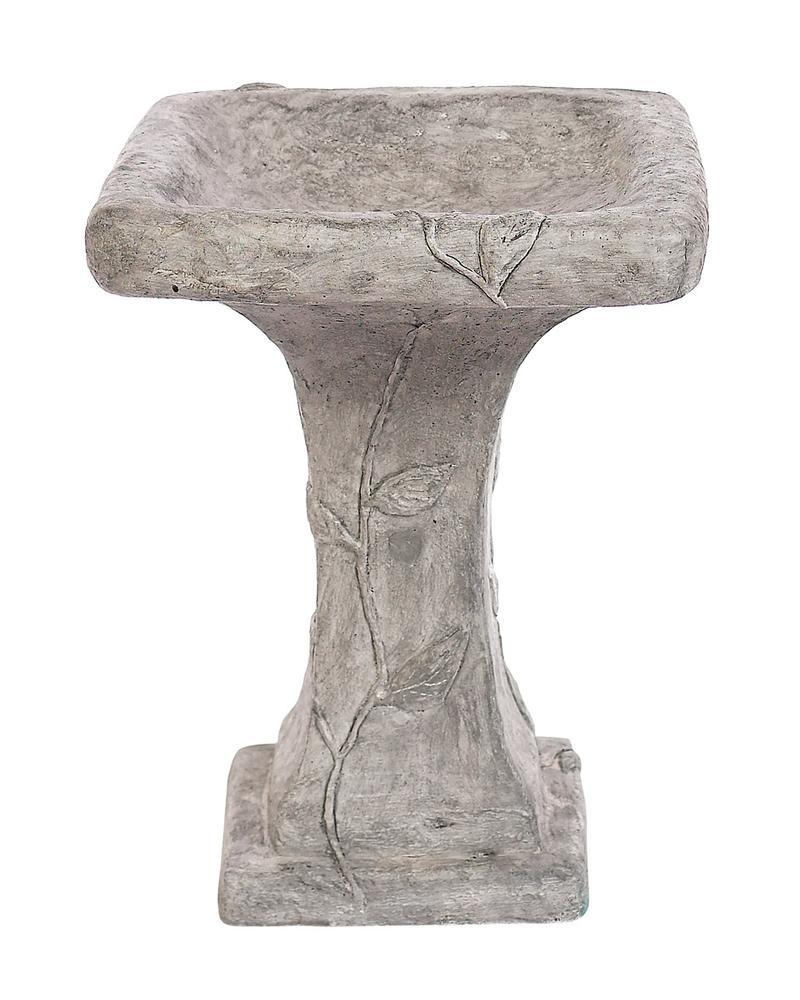 Square Ivy Birdbath (Color May Vary)