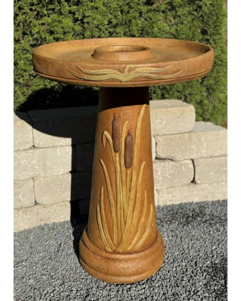 Wetlands Cattails Birdbath