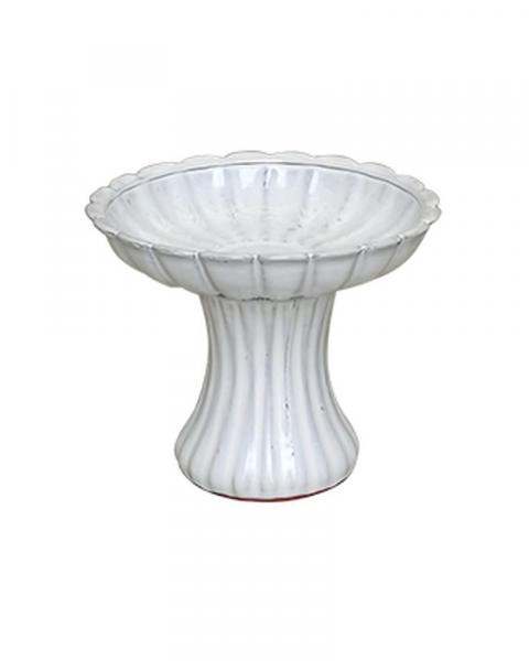 Blossom Birdbath 10" White