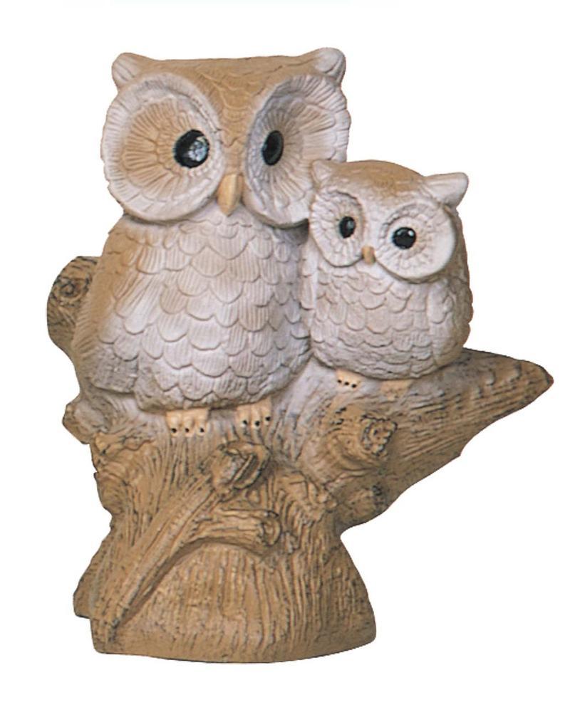 Two Owls On Log (Color May Vary)