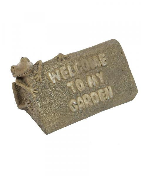Frog Welcome Stone (Color May Vary)
