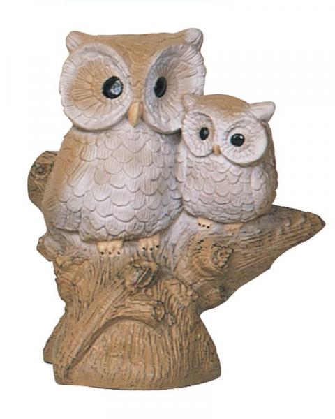 Two Owls On Log (Color May Vary)
