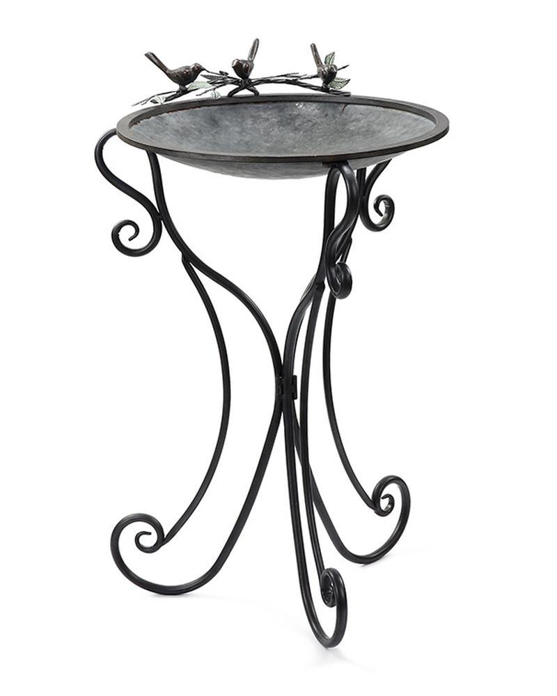Galvanized Birdbath 31"