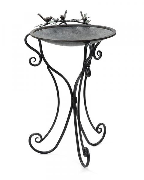 Galvanized Birdbath 31"